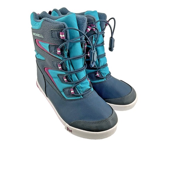 Merrell Snow/Winter Outdoor Boots Bank 3.0 Waterproof Aqua Blue Kids Size 5 M - Picture 1 of 9